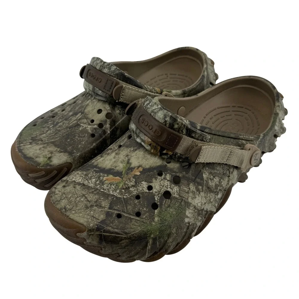 Crocs Realtree APX Echo Camo Clog Men 9 Women 11 Camouflage Rugged Slip On